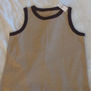 LOFT Women's Brown and Dark Brown  Tank Top